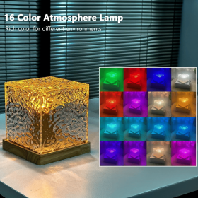 Water Wave Lamp USB Water Night Light Romantic Ocean Light Projector For Photography Vlog Party Bedroom Living Room Christmas Gifts Touch And Rem
