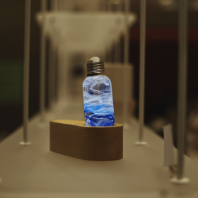 LED Wood Light Base (Style: +Blue bulb)