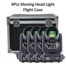4Pcs/Lot LED 200w Beam Spot Moving Head 18 Prisms Wedding Holiday Party Stage Effect Lighting Dj Disco Gobo Strobe Lamp (Plug Type: US PLUG, Color: 4Pcs Flight Case)