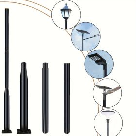 Splicing Lamp Poles, Street Light Pole, Metal Street Lamp Post for Outdoor Lights, Solar Lights Poles with Base Accessory for Porch, Patio, Stree (Color: as Pic)